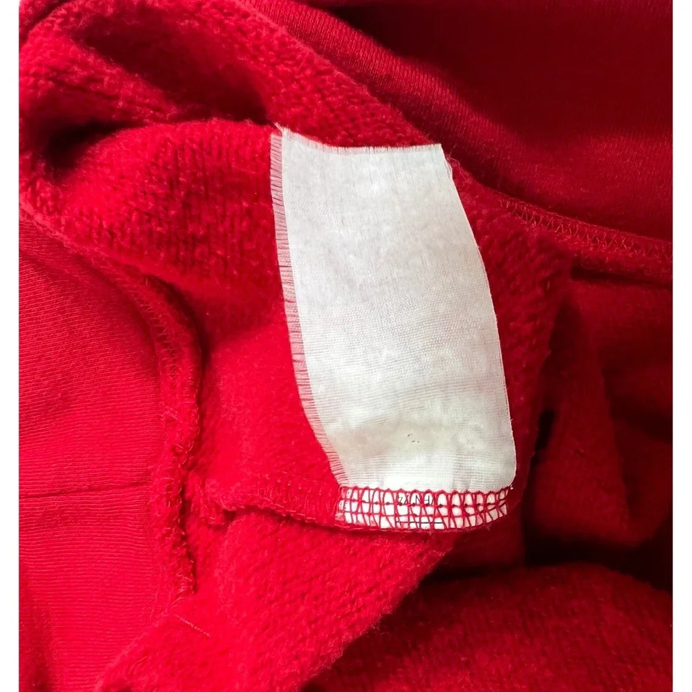 Nautica Mens Large Red Quarter Zip Pullover Sweatshirt Mock Neck J-Class Logo